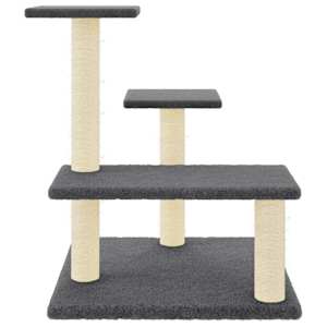 Škrabadlo pro kočky se sisalovými sloupky tmavě šedé 61 cm - obrázek 3