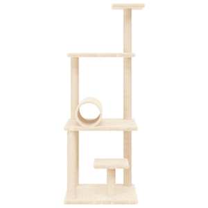 Škrabadlo pro kočky se sisalovými sloupky krémové 136 cm - obrázek 4