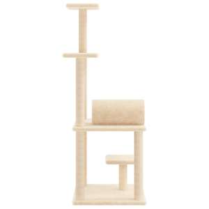 Škrabadlo pro kočky se sisalovými sloupky krémové 136 cm - obrázek 5
