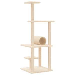 Škrabadlo pro kočky se sisalovými sloupky krémové 136 cm - obrázek 6