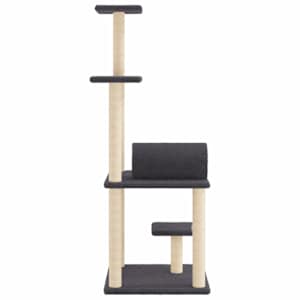 Škrabadlo pro kočky se sisalovými sloupky tmavě šedé 136 cm - obrázek 5