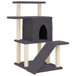 Škrabadlo pro kočky se sisalovými sloupky tmavě šedé 97 cm - obrázek 2