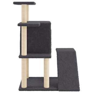 Škrabadlo pro kočky se sisalovými sloupky tmavě šedé 97 cm - obrázek 5