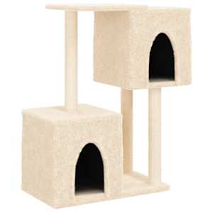 Škrabadlo pro kočky se sisalovými sloupky krémové 86 cm - obrázek 2