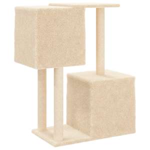 Škrabadlo pro kočky se sisalovými sloupky krémové 86 cm - obrázek 6
