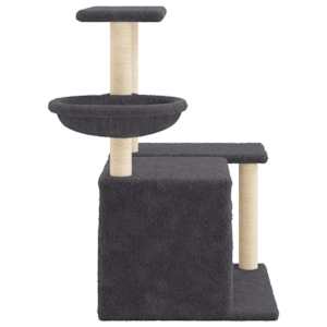 Škrabadlo pro kočky se sisalovými sloupky tmavě šedé 83 cm - obrázek 5