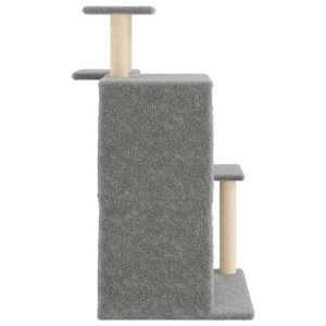 Škrabadlo pro kočky se sisalovými sloupky světle šedé 97 cm - obrázek 5