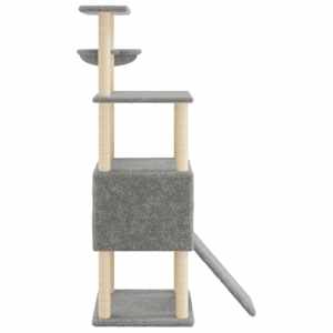 Škrabadlo pro kočky se sisalovými sloupky světle šedé 153 cm - obrázek 5