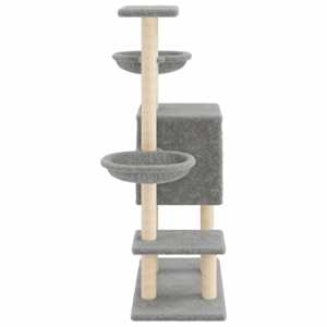 Škrabadlo pro kočky se sisalovými sloupky světle šedé 117 cm - obrázek 5