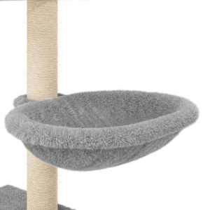 Škrabadlo pro kočky se sisalovými sloupky světle šedé 117 cm - obrázek 8
