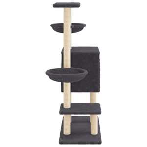 Škrabadlo pro kočky se sisalovými sloupky tmavě šedé 117 cm - obrázek 5
