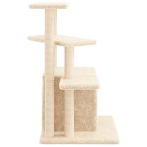 Škrabadlo pro kočky se sisalovými sloupky krémové 83,5 cm - obrázek 5