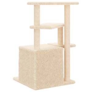 Škrabadlo pro kočky se sisalovými sloupky krémové 83,5 cm - obrázek 6
