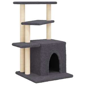 Škrabadlo pro kočky se sisalovými sloupky tmavě šedé 83,5 cm - obrázek 2