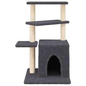 Škrabadlo pro kočky se sisalovými sloupky tmavě šedé 83,5 cm - obrázek 4