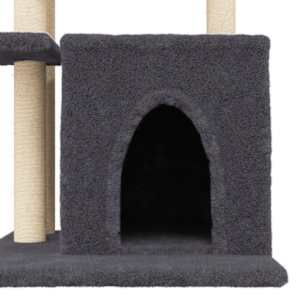 Škrabadlo pro kočky se sisalovými sloupky tmavě šedé 83,5 cm - obrázek 7