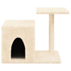 Škrabadlo pro kočky se sisalovými sloupky krémové 50,5 cm - obrázek 4