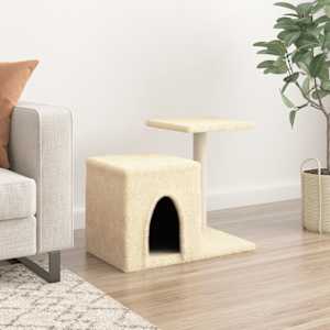 vidaXL &Aacute;rvore para gatos c/ postes arranhadores sisal 50,5 cm creme