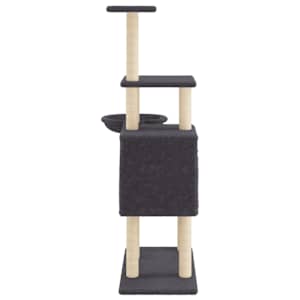 Škrabadlo pro kočky se sisalovými sloupky tmavě šedé 131 cm - obrázek 5