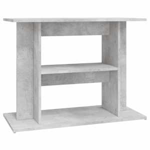 Stojan na akvárium betonový šedý 80 x 35 x 60 cm, dřevo - obrázek 2