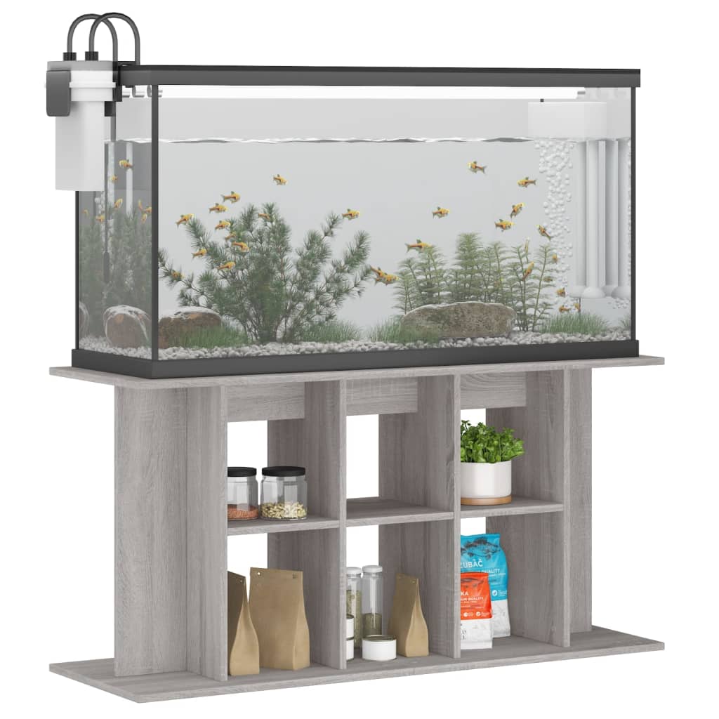 vidaXL Suport acvariu, gri sonoma, 120x40x60 cm, lemn prelucrat