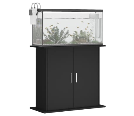 vidaXL Aquariumstandaard 81x36x73 cm bewerkt hout zwart