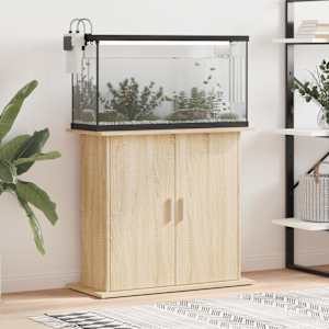 Stojalo za akvarij sonoma hrast 81x36x73 cm inženirski les