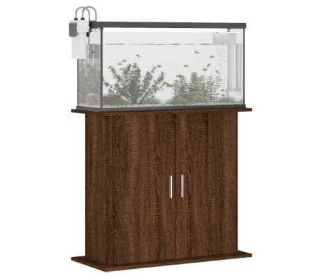 vidaXL Aquarium Stand Brown Oak 81x36x73 cm Engineered Wood