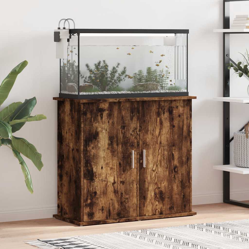 vidaXL Aquariumständer Räuchereiche 81x36x73 cm Holzwerkstoff