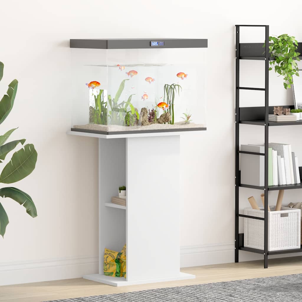 vidaXL Aquariumständer Weiß 60,5x36x72,5 cm Holzwerkstoff