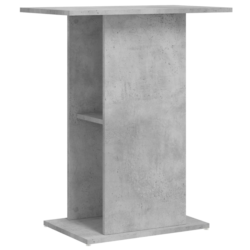 vidaXL Aquariumstandaard 60,5x36x72,5 cm bewerkt hout betongrijs