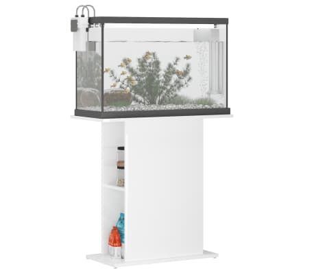 vidaXL Aquarium Stand High Gloss White 75x36x72.5 cm Engineered Wood