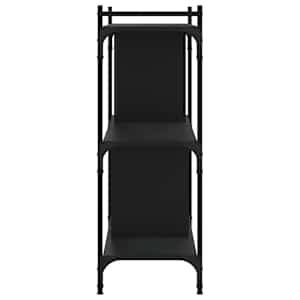 Knihovna se 3 policemi černá 76 x 32 x 88 cm kompozitní dřevo - obrázek 5