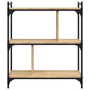 Knihovna se 3 policemi dub sonoma 76x32x88 cm kompozitní dřevo - obrázek 4
