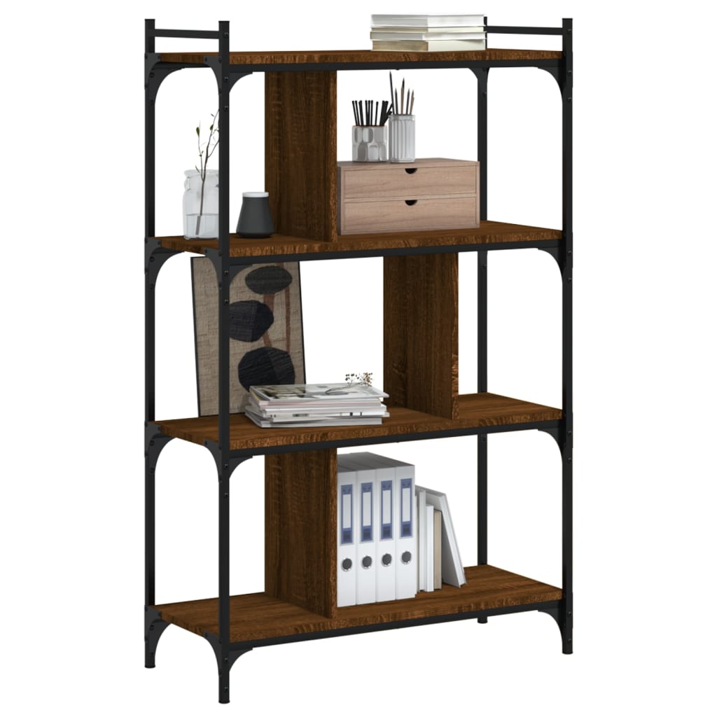 vidaXL Bibliotecă cu 4 niveluri stejar maro 76x32x123 cm lemn compozit