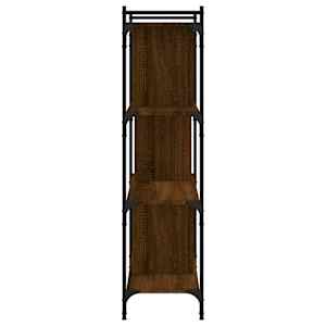 Knihovna se 4 policemi hnědý dub 76x32x123 cm kompozitní dřevo - obrázek 5