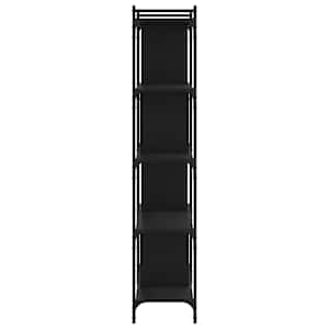 Knihovna s 5 policemi černá 76 x 32 x 158 cm kompozitní dřevo - obrázek 5