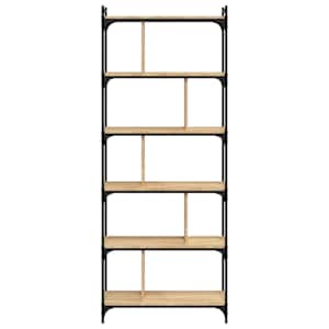 Knihovna s 6 policemi dub sonoma 76x32x192 cm kompozitní dřevo - obrázek 4