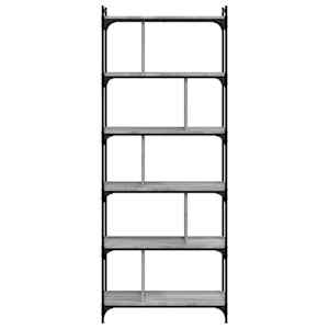 Knihovna s 6 policemi šedá sonoma 76x32x192 cm kompozitní dřevo - obrázek 3