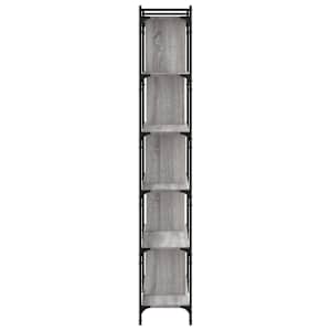 Knihovna s 6 policemi šedá sonoma 76x32x192 cm kompozitní dřevo - obrázek 5