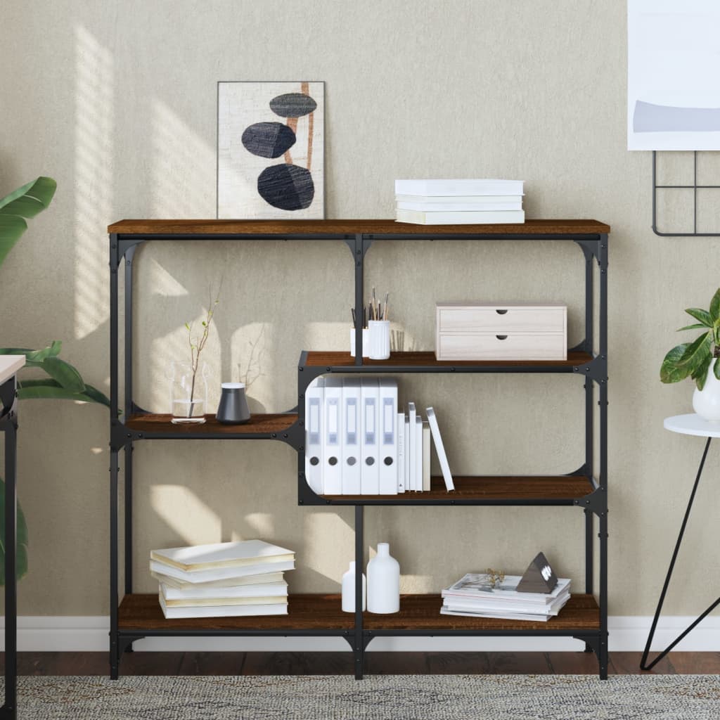 vidaXL Konsolentisch Braun Eichen-Optik 103x32x95 cm Holzwerkstoff