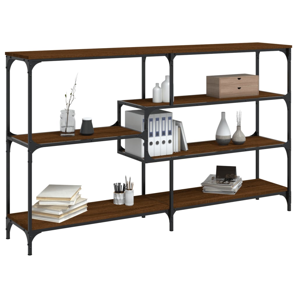 vidaXL Wandtafel 160x32x95 cm bewerkt hout bruin eikenkleur afbeelding