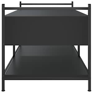 Konferenční stolek černý 99 x 50 x 50 cm kompozitní dřevo - obrázek 7