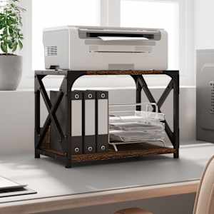 Stojalo za tiskalnik rjavi hrast 44x26x31,5 cm inženirski les