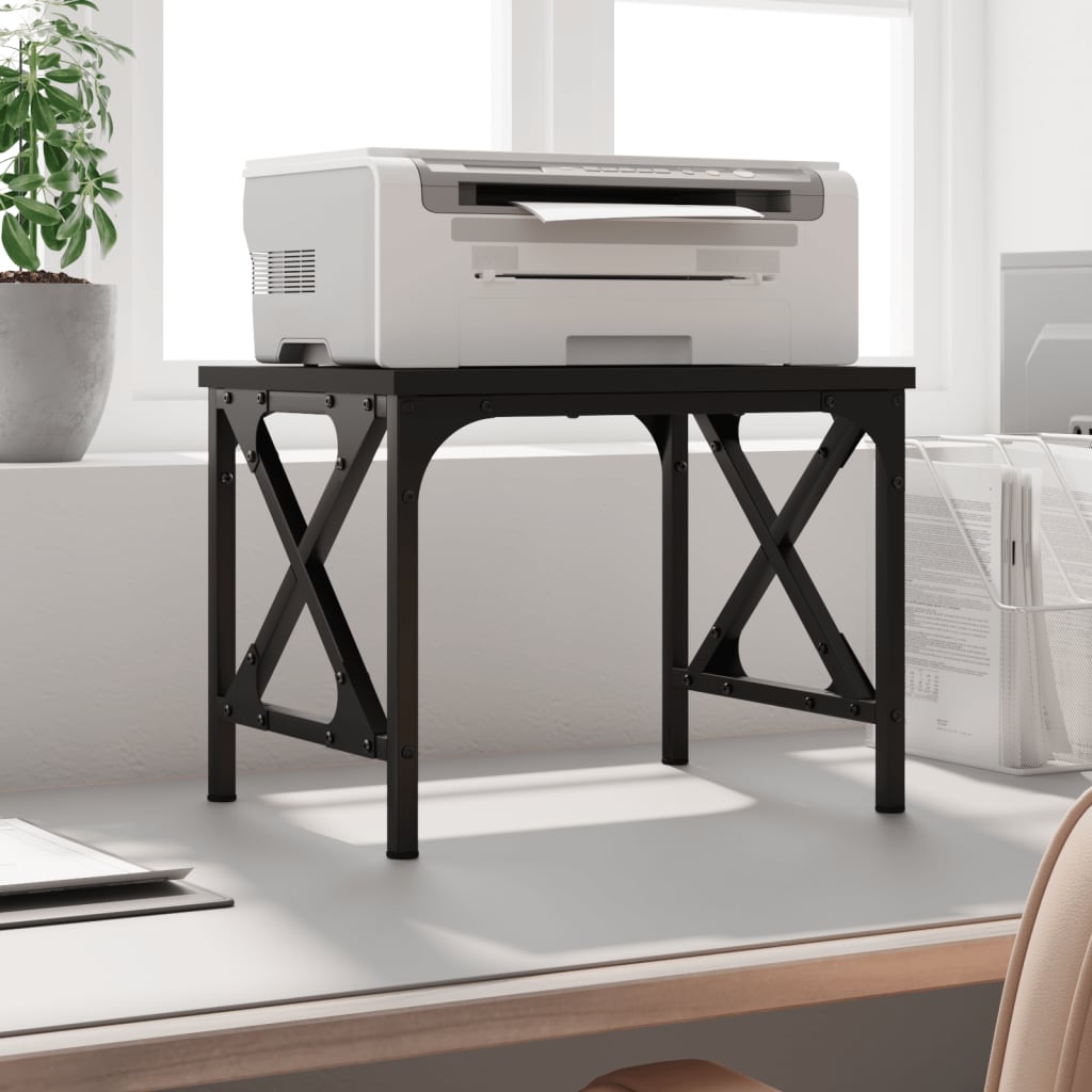 vidaXL Suport pentru imprimantă, negru, 40x30x31 cm, lemn prelucrat