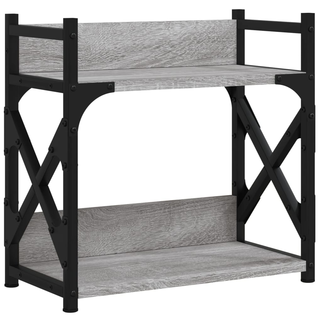 vidaXL Stojan na tiskárnu 2patrový šedý sonoma 40x20x40 cm kompozit