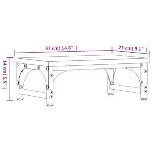 Stojan na monitor černý 37 x 23 x 14 cm kompozitní dřevo - obrázek 9