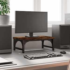 Stojan na monitor kouřový dub 37 x 23 x 14 cm kompozitní dřevo - obrázek 1