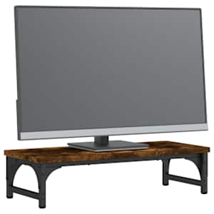 Stojan na monitor kouřový dub 55 x 23 x 14 cm kompozitní dřevo - obrázek 3