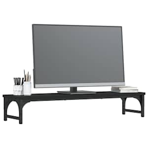Stojan na monitor černý 85 x 23 x 15,5 cm kompozitní dřevo - obrázek 3